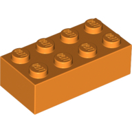 Lego kostka (kostička) 2x4, oranžová (4119641, 4153827)